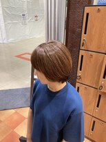 シャンプーボーイ 佐賀(SHAMPOO BOY)&nbsp;上品白髪ぼかしショートボブ【ハイライトあり】