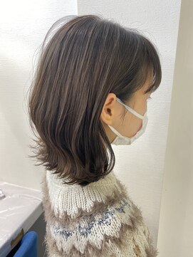 ロンドアベニール 北千住(Lond avenir) 大人可愛い外ハネボブ☆シアーベージュ　西田大樹