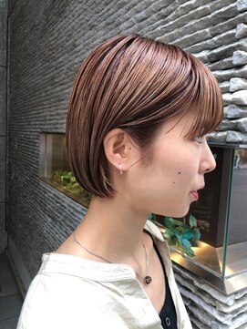 ノンダメージサロン ステラバイボヌール(Stella by Bonheur) 【stylist大山】ショートボブ☆オレンジベージュ