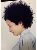 女の子のツイストパーマ/ボーイッシュ女子/ユニセックス/30代
