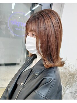 パープル(purple) ナチュラルコスメストレート