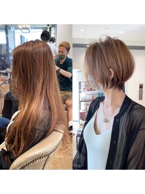 バンプ ギンザ(BUMP GINZA) 《30代40代》白髪ぼかしハイライト×前下がりボブ【イケダ】