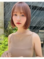 ミンクス 青山店(MINX) 【MINX清水】ボブ×ピンクベージュ シースルー 大人ボブ