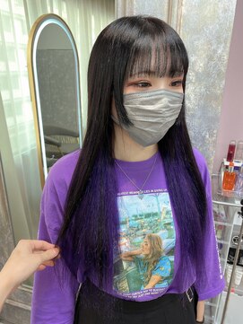 ガルボヘアー 名古屋栄店(garbo hair) #名古屋#栄#プルエクステ#インナーカラー#パープル#ロング