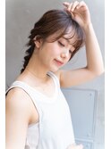 三つ編みヘアアレンジ