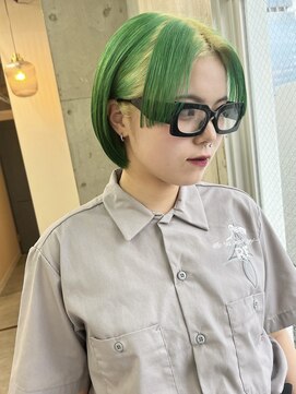 ラニヘアサロン(lani hair salon) 【天神/大名】デザイングリーン【根本外し】