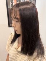 マイ ヘア デザイン 岡崎(MY hair design) 斜めバング/グレージュカラー/シルキーベージュ/岡崎