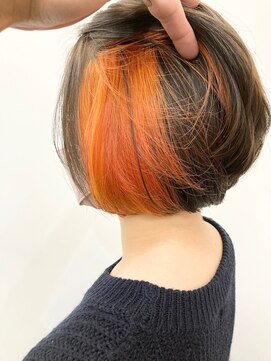 ラフ 原宿(L.a.a.g.f harajuku) オレンジ インナーカラー @原宿