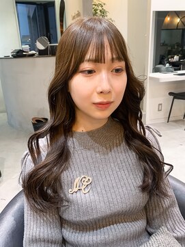 ロンドエニカ 大宮(Lond enika) 前髪パーマアッシュカラーレイヤーロンググレーベージュ[大宮]