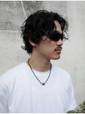 メンズミディアムナチュラルパーマ (