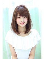 【銀座　有楽町】くびレイヤー小顔レイヤーロンググレーベージュ