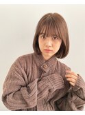 内巻きボブ　レイヤーボブ　ミニボブ　シアーカラー