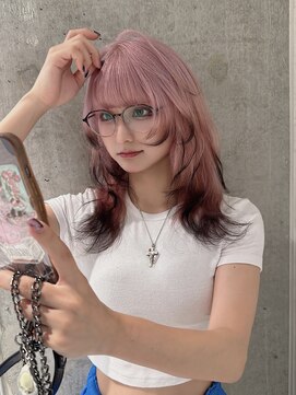 モニカ 原宿店(MONIQA) ピンク×裾カラー