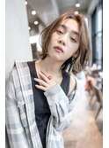大人かわいい前髪セシルカットココアブラウンフリンジウェーブ