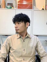 メリケンバーバーショップ フクオカ(MERICAN BARBERSHOP FUK)&nbsp;べリーショートダークアッシュニュアンスパーマ韓国マッシュ