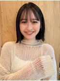 外ハネボブイメチェンヘアワイドバング美髪顔周りレイヤー