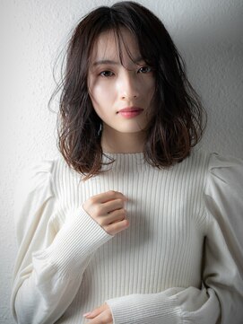 モッズヘア 越谷(mod's hair) 細めハイライトカラーウェットヘア小顔ミディアムu越谷20代30代