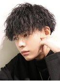 波巻きパーマメンズツイストスパイラルパーマツーブロック