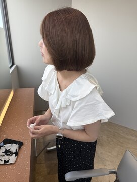 エヌヨンブンノイチ 茅ヶ崎(n1/4) 20代30代ミニボブレイヤー丸みボブ前髪ありボブ顔周りレイヤー