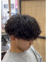 メンズギフト(men's GIFT)&nbsp;刈り上げツーブロック波巻きパーマメンズマッシュ