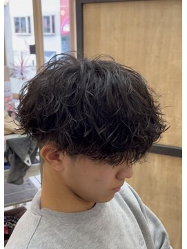 メンズギフト(men's GIFT) 刈り上げツーブロック波巻きパーマメンズマッシュ