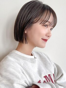 ノイカーム(noi Calm) ショートカットショートボブくびれヘアミルクティーベージュ韓国