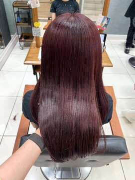 ハレル 戸塚(HAREru.) カシスレッド/暖色カラー/ブリーチなしダブルカラー