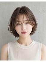 ヘアーズ ベリー 高槻店(hairs BERRY) ナチュラルショート×ミルクブラウンで魅せる夏のおすすめボブ