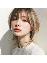 アンサ 長岡天神店(ANSA)&nbsp;【透明感】ハイトーンベージュ×フェザーレイヤーカット