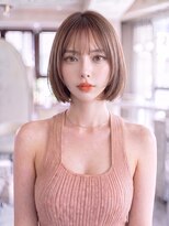 ハバナ 渋谷(HAVANA)&nbsp;内巻きボブ＊シースルーバング＊ミルクベージュ【ハバナ渋谷】