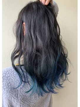 エル セルカ 高田馬場(el CERCA) 外国人風ブルージュ×MIXブルーグラデーションカラー【高田馬場