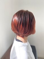 ノチ(Noci)&nbsp;【志治幸佳】ショート前下がりボブ×レッドオレンジ