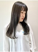 【FOLK】小顔 厚めバング イメチェン ダークグレージュ アッシュ