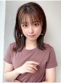 大人かわいいボブ フェザーバング カーキグレージュ 耳掛け