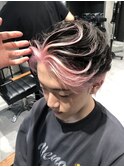 NEXT静岡NEO石井/メンズデザインブリーチカラーセンターパート