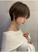 大人美人ショート/ショートヘア/30代40代/白髪ぼかしハイライト