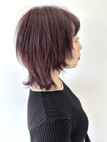 フォーク FOLK 【FOLK】透明感チェリーピンク☆似合わせ外ハネミディアムウルフ