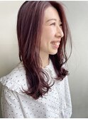 ピンクラベンダーカラーチェリーレッド 暖色系ツヤカラー
