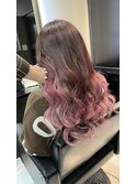 ピンクグラデーションプルエクステ＞しのだスペシャル＜