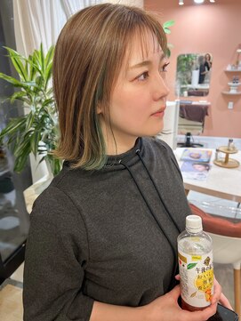 ホール(WHOLE) 【WHOLE】インナーカラー・ライムグリーン