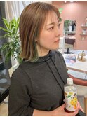 【WHOLE】インナーカラー・ライムグリーン