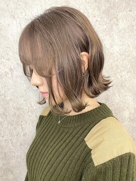 エリマ 横浜西口(elima) 横浜西口大人ミディアムボブミディアムパーマ丸みレイヤーくびれ