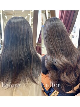 スタイル 横浜(STYLE) エクステ８０本/ブラウン長さ出しグラデエクステロング/長さだし