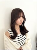 顔周りカット/韓国ヘア/ショコラブラウン