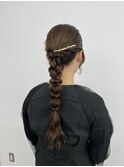 編みおろしポコポコアレンジ