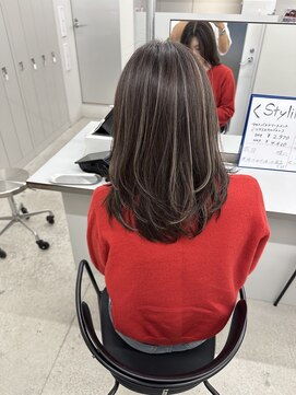 クレア 上大岡(CREA) ハイライトバレイヤージュダブルカラーケアブリーチ30代40代50代