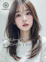 シースルーバングセミロングレイヤー☆銀座/東京駅