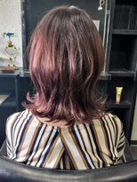 バカラ ヘアー 北花田(BAKARA HAIR)&nbsp;ピンクブラウン系カラー☆ウルフ