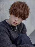 小久保styleフェザーパーマフェザーショートグレーエンドカラー