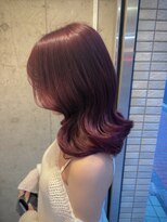 キャンバスアニュー 川崎(canvas anew.)&nbsp;ワインレッド　ブリーチ一回　秋カラー